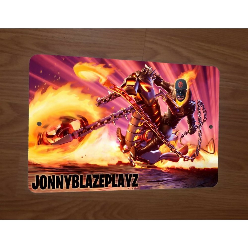 Marvel Comics Ghost Rider Artwork JohnnyBlazePlayz 8x12 Metal Wall‎ Sign